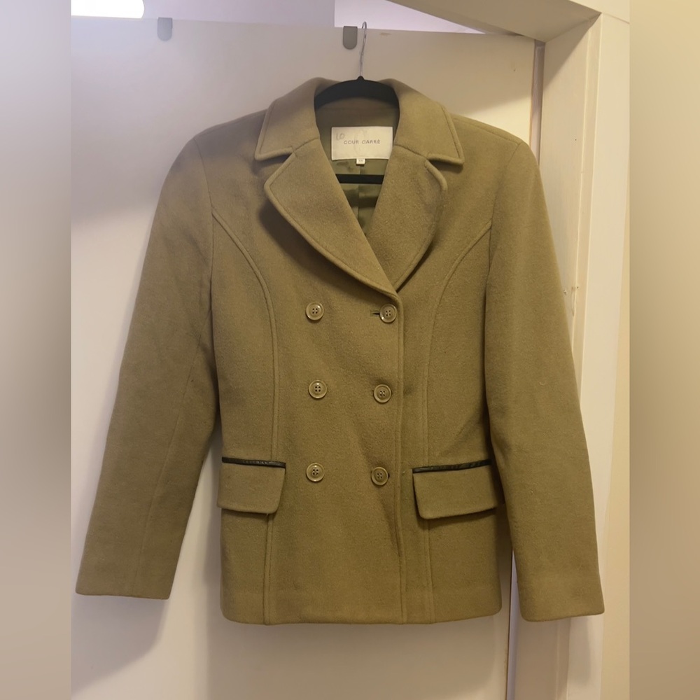 Wool Mohair Double-Breasted Peacoat